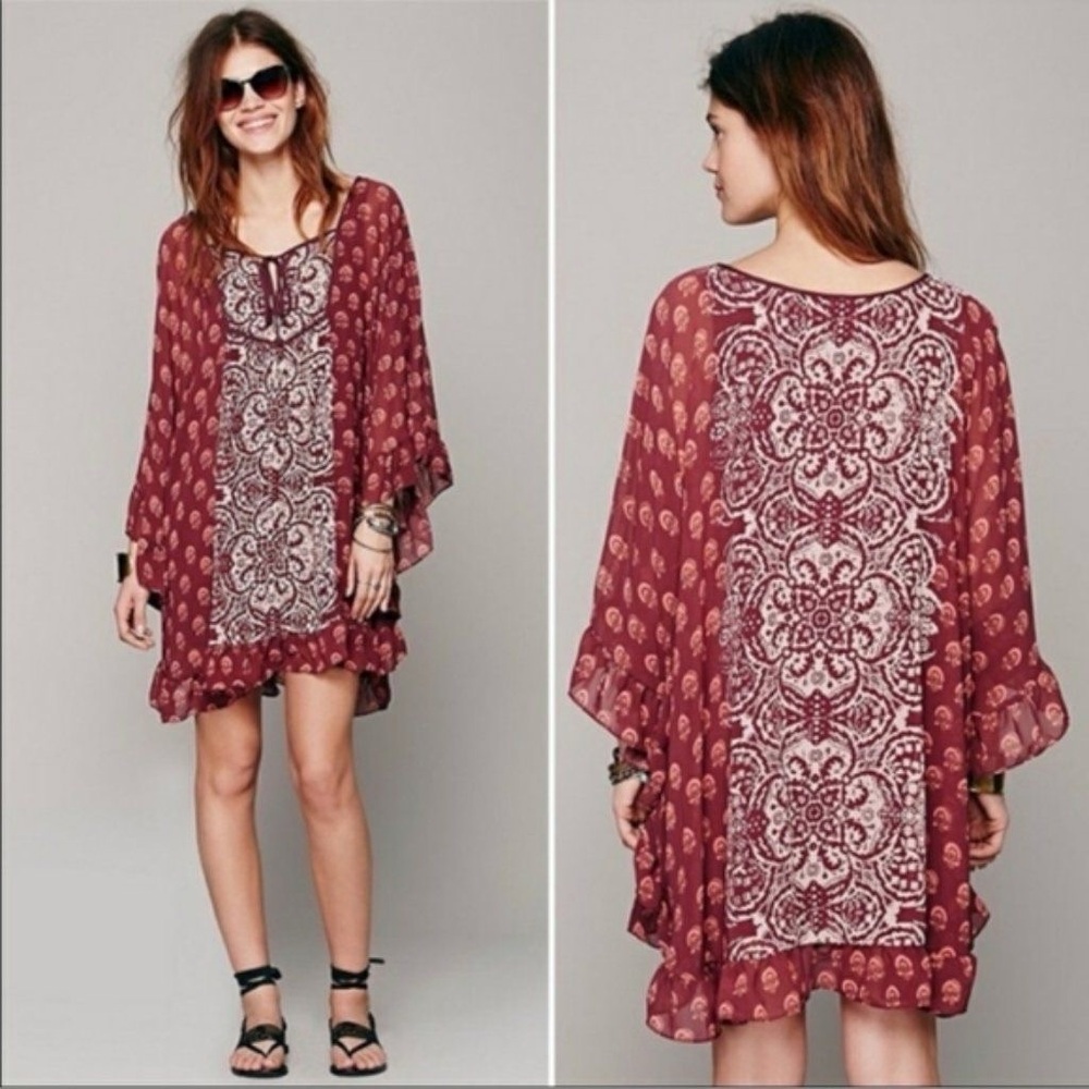 Free People (Rare) Marla Dreams Ruffle Tunic Dress